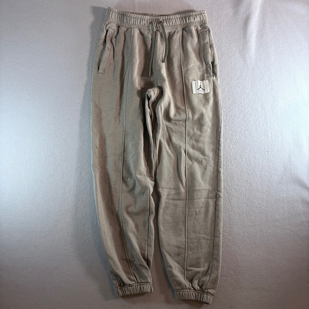 Jordan Flight Essentials Men Small Jogger Sweatpants‎ DQ7468-091 Tan Khaki